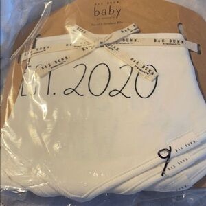 Rae Dunn Bandana Style Baby Bibs 100% Cotton